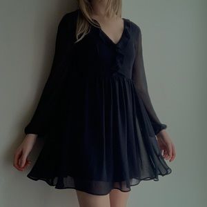 Express little black dress with long sleeves